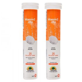 Sunlife Vitamin C 1000 mg Limon Aromalı 20 Efervesan Tablet