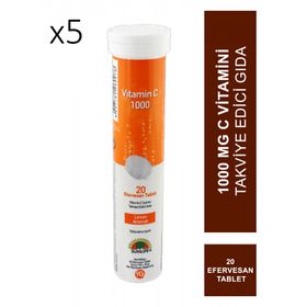 Sunlife Vitamin C 1000 mg Limon Aromalı 20 Efervesan Tablet