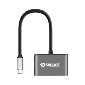 Sunline 170681 Type C-USB 2.0/VGA/Type C Dönüştürücü