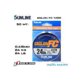 Sunline Siglon %100 Florokarbon 0.415 mm 50 mt Misina