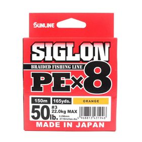 Sunline Siglon Braid Pe X8 İp Turuncu 0.270 mm 18.5 Kg 150 mm Olta Misinası