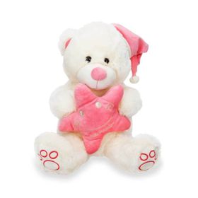 Sunman 01007 38 cm Oturan Şapkalı ve Yastıklı İyi Geceler Peluş Ayı