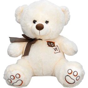Sunman 10112 Krem Puffy Friends Kurdeleli 46 cm Peluş Oyuncak