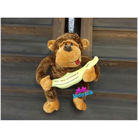 Sunman 1518 50 cm Oturan Muzlu Goril Peluş Oyuncak