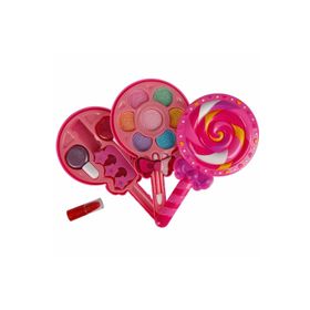 Sunman 2 Katmanlı Pretty Pinky Lollipop Şekilli Oyuncak Makyaj Seti