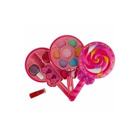 Sunman 2 Katmanlı Pretty Pinky Lollipop Şekilli Oyuncak Makyaj Seti