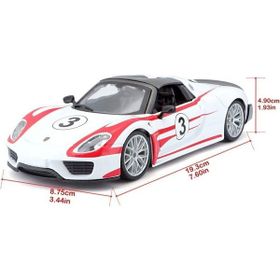 Sunman 28009 Burago Porsche 918 Spyder 1:24 Sarı Model Araba