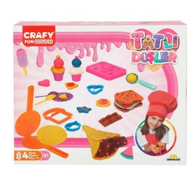Sunman 3493 Crafy Tatlı Düşler 200 gr 22 Parça Oyun Hamuru Seti