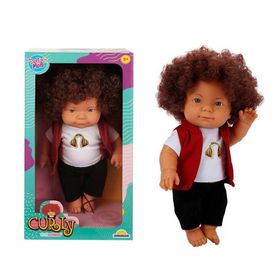 Sunman 35 cm Curly Bebek Tulumlu Elbiseli Et Bebek