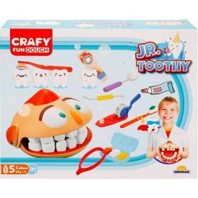 Sunman 3617 Crafy Jr Toothy 12 Parça Oyun Hamuru Seti