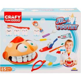 Sunman 3617 Crafy Jr Toothy 12 Parça Oyun Hamuru Seti