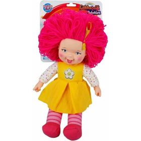 Sunman 40012 45 cm Gökkuşağı Renkli Saçlı Bez Bebek