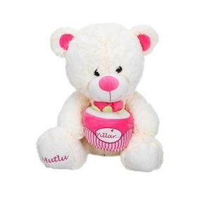 Sunman 48 cm 1 Adet Doğum Günü Pastalı Peluş Ayı