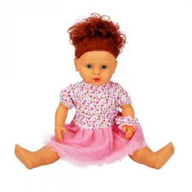 Sunman 60 cm Lila Sesli Saçlı Et Bebek