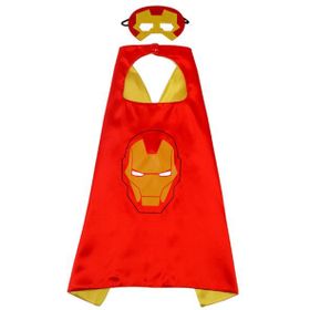 Sunman 70x70 cm Demir Adam Iron Man Avengers Pelerin Maske Kostüm Seti