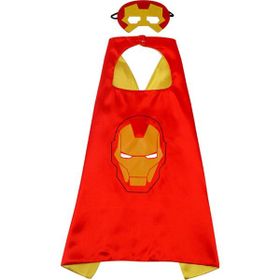 Sunman 70x70 cm Demir Adam Iron Man Avengers Pelerin Maske Kostüm Seti