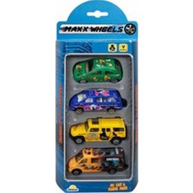 Sunman S00019050 / Yeşil Street Machine 4'lü Mini Araçlar