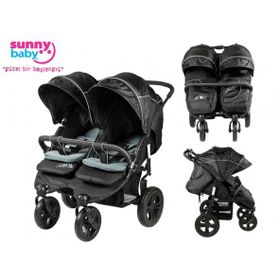 Sunny Baby 814 Sweety Siyah İkiz Bebek Arabası