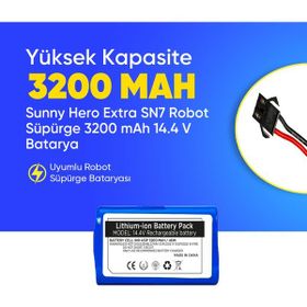 Sunny Hero Extra SN7 3200 Mah Robot Süpürge Batarya