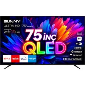 Sunny SN75QMN 75 inç 190 Ekran 4K Ultra HD WebOS QLED TV