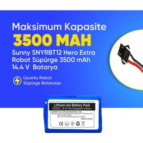 Sunny SNYRBT12 Hero Extra 3500 Mah Robot Süpürge Batarya
