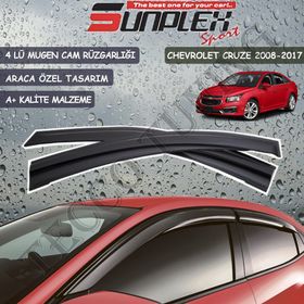 Sunplex Chevrolet Cruze 2008-2017 Mugen 4 Lü Set Cam Rüzgarlığı