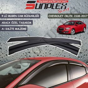 Sunplex Chevrolet Cruze 2008-2017 Mugen 4 Lü Set Cam Rüzgarlığı