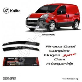 Sunplex Citroen Nemo Mugen Tip 2li Cam Rüzgarlığı