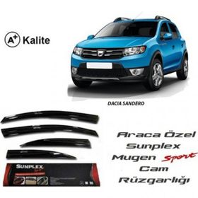 Sunplex Dacia Sandero Mugen Tip 2008 Cam Rüzgarlığı