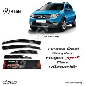 Sunplex Dacia Sandero Mugen Tip 4lü Cam Rüzgarlığı