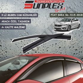 Sunplex Fiat Egea Sedan 2015-2018 Mugen 4 Lü Set Cam Rüzgarlığı
