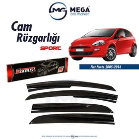 Sunplex Fiat Punto 2005-2016 Mugen Tip Cam Rüzgarlığı