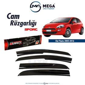 Sunplex Fiat Punto 2005-2016 Mugen Tip Cam Rüzgarlığı