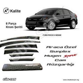 Sunplex Ford Focus 3 Mugen Tip Cam Rüzgarlığı