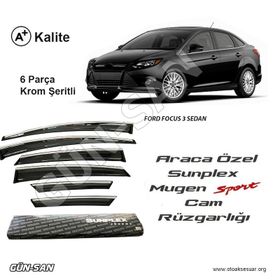 Sunplex Ford Focus 3 Mugen Tip Cam Rüzgarlığı