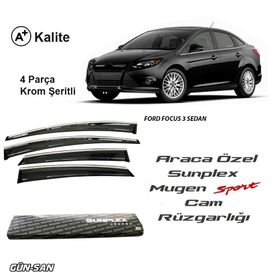 Sunplex Ford Focus 3 Mugen Tip Cam Rüzgarlığı