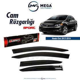 Sunplex Honda Civic 2011-2016 Mugen Tip Cam Rüzgarlığı