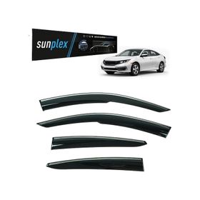 Sunplex Honda Civic 2015-2021 Uyumlu Kromlu Cam Rüzgarlığı