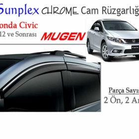 Sunplex Honda Civic Mugen Tip 2012-2016 Cam Rüzgarlığı