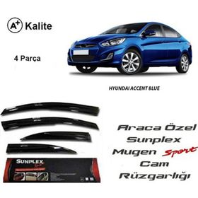 Sunplex Hyundai Accent Blue Mugen Tip Cam Rüzgarlığı