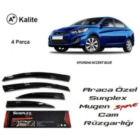 Sunplex Hyundai Accent Blue Mugen Tip Cam Rüzgarlığı