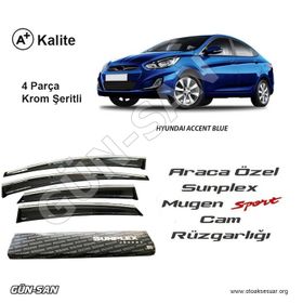 Sunplex Hyundai Accent Blue Mugen Tip Cam Rüzgarlığı