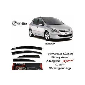 Sunplex Peugeot 307 2000-2014 4'lü Mugen Tip Cam Rüzgarlığı