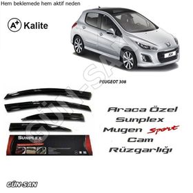Sunplex Peugeot 308 Mügen Tip 4lü Cam Rüzgarlığı