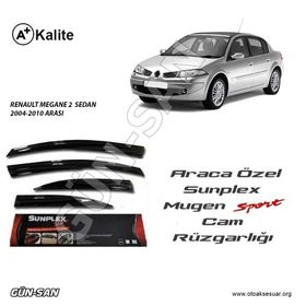 Sunplex Renault Megane 2 Mugen Tip 4lü Cam Rüzgarlığı