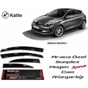 Sunplex Renault Megane 3 2009-2016 4lü Mugen Cam Rüzgarlığı