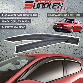 Sunplex Volkswagen Golf 3 1991-1999 Mugen 4 Lü Set Cam Rüzgarlığı