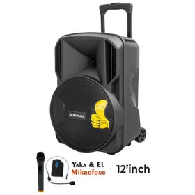 Sunplus HT-1230 Bluetooth’lu LCD Ekran Kumandalı Taşınabilir Şarjlı Hoparlör