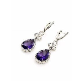 Sunshine SKU2438 Zirkon Taşlı Pırlanta Montürlü Gümüş Küpe