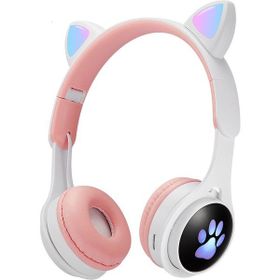 Sunsky B30 Kedi Kulak Beyaz Bluetooth Kulaklık
